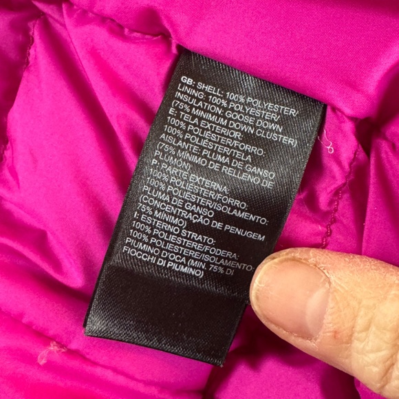 The North Face 700 Puffer Down Jacket Pink Red Womens Small Coat Insulated Ski - Picture 5 of 12